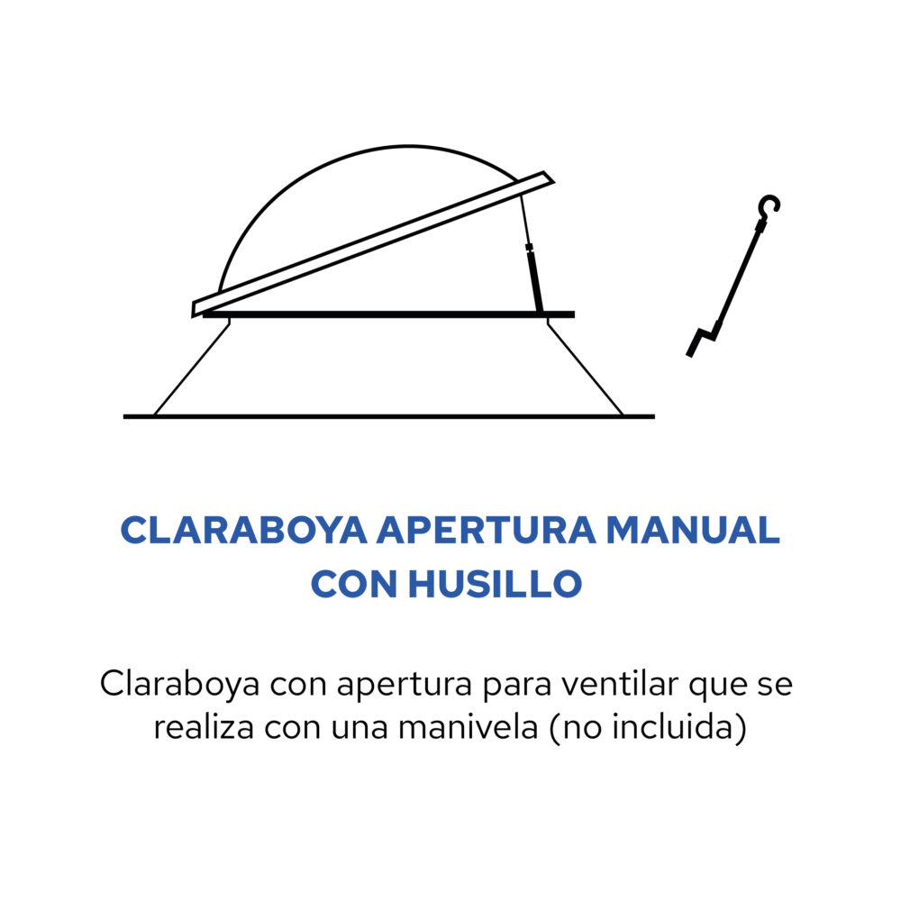 cual es la claraboya con apertura de husillo